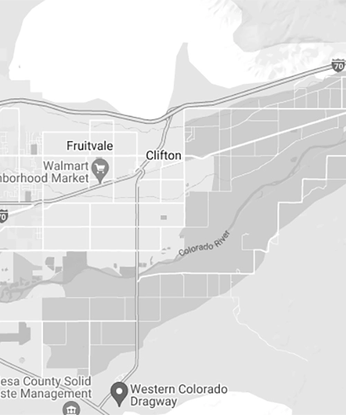 Area map of Clifton, Colorado.